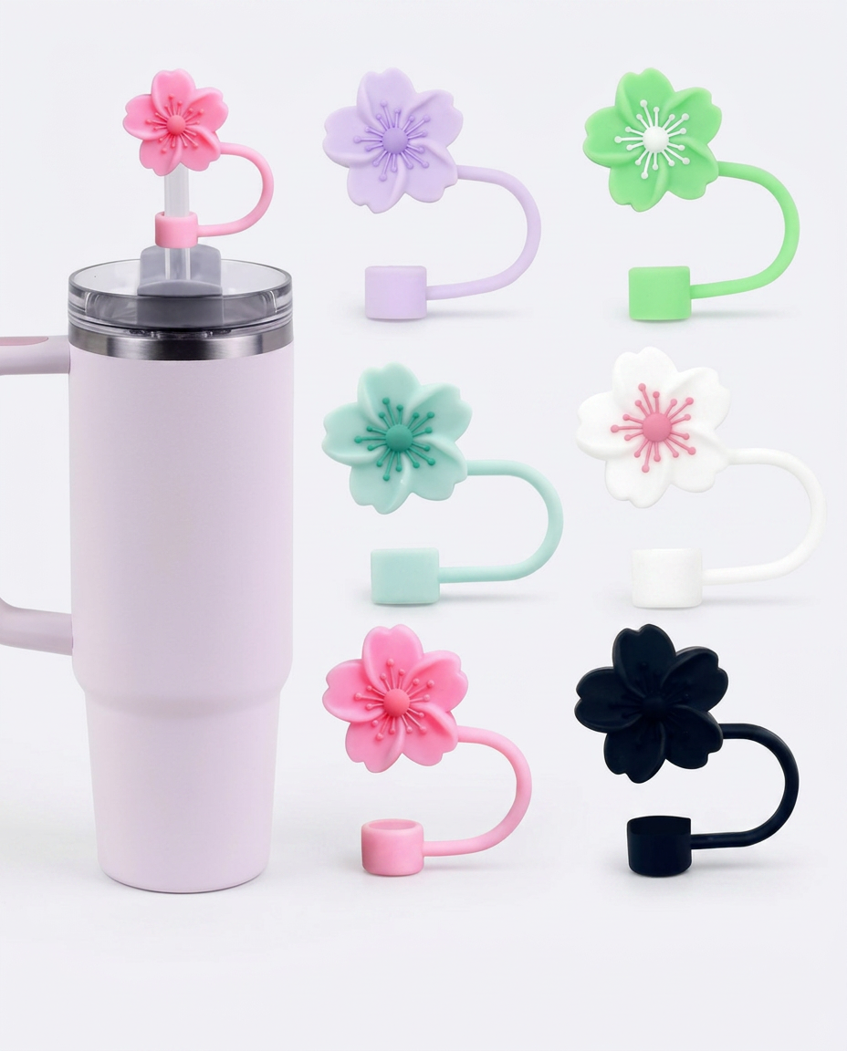 Flower Straw Toppers